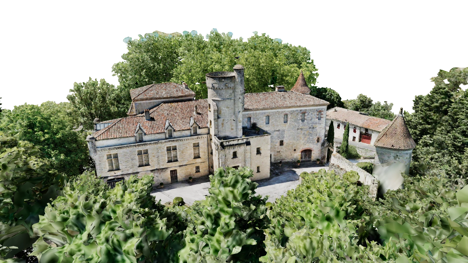 Modèle 3D du château de Belflou issu d’un relevé par drone